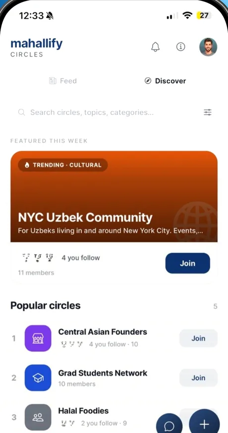 Discovering popular circles to join