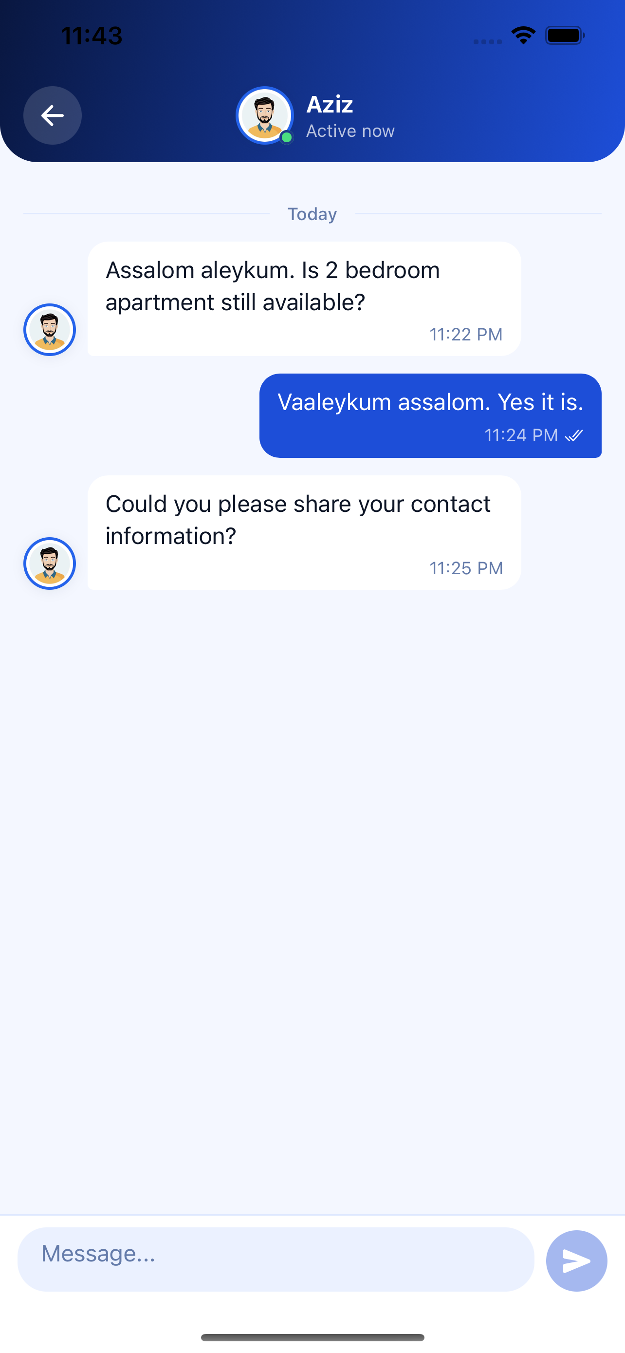 Mahallify chat screen